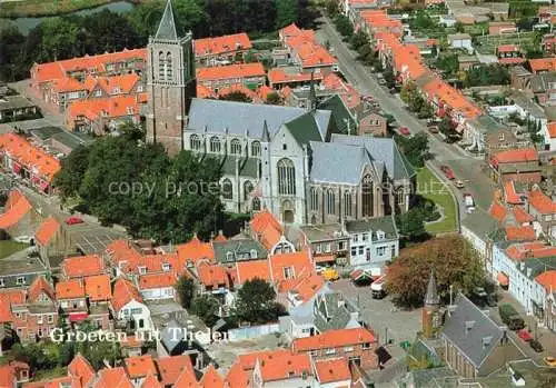 AK / Ansichtskarte  Tholen Ned. herv. kerk luftfoto