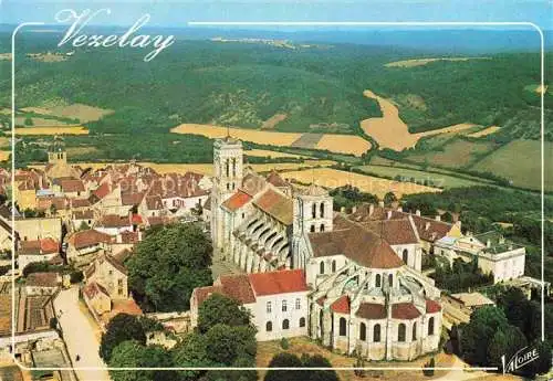 AK / Ansichtskarte  Vezelay 89 Yonne Basilique Sainte Madeleine XIIe siècle et la vieille cite vue aérienne