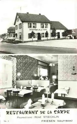 AK / Ansichtskarte  Friesen Alsace 68 Haut-Rhin Restaurant De La Carpe Gastraum