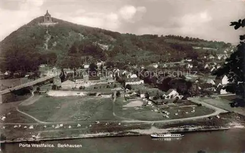 AK / Ansichtskarte  Barkhausen Minden Porta Westfalica Restaurant am Kaiser Wilhelm Denkmal Porta Westfalica