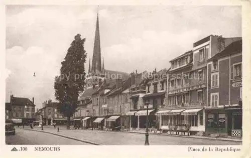 AK / Ansichtskarte  Nemours 77 Seine-et-Marne Place de la Republique