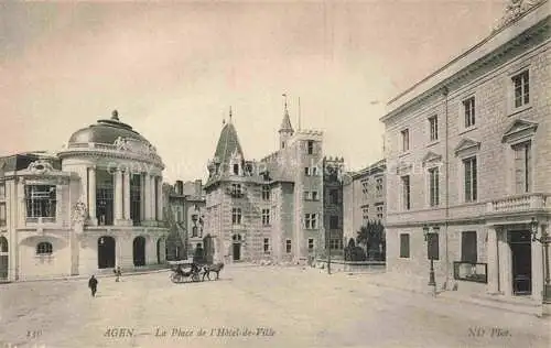 AK / Ansichtskarte  Agen 47 Lot-et-Garonne La Place de l'Hotel de Ville