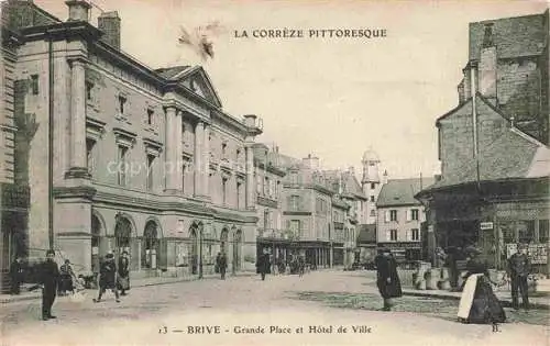 AK / Ansichtskarte  Brive 19 Correze Grande Place et Hotel de Ville