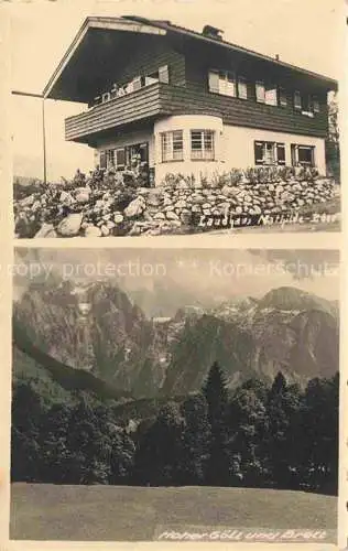 AK / Ansichtskarte  BERCHTESGADEN Landhaus Mathilde Eder Panorama Hoher Goell und Brett