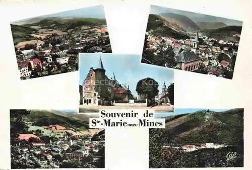 AK / Ansichtskarte  Ste-Marie-aux-Mines Sainte-Marie-aux-Mines 68 Haut Rhin Vue aérienne l'ancienne mairie Col de Sainte-Marie-aux-Mines