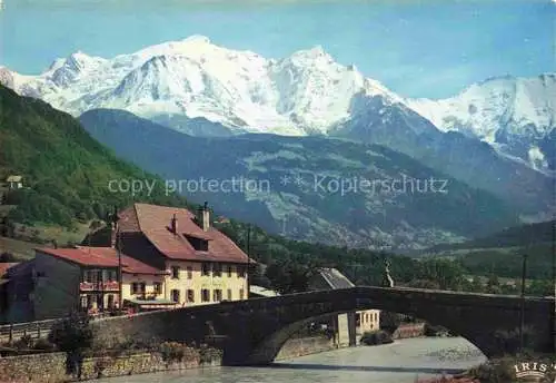 AK / Ansichtskarte  Sallanches 74 Haute-Savoie Pont Saint Martin et le Mont Blanc Alpes