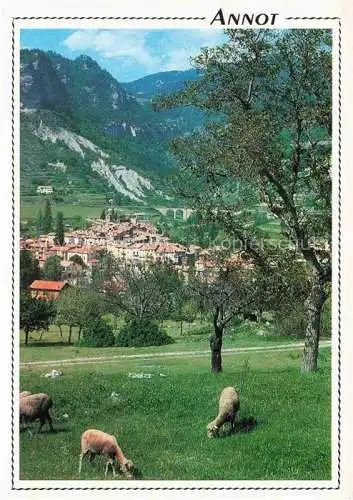 AK / Ansichtskarte  Annot 04 Alpes-de-Haute-Provence Vue générale au fond les gorges de la Beîte