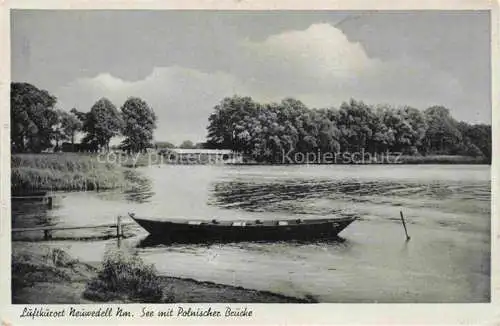 AK / Ansichtskarte  Neuwedell Pommern Drawno PL See mit Polnischer Bruecke