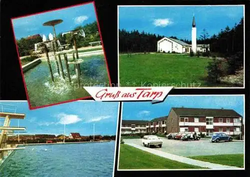 AK / Ansichtskarte  Tarp Flensburg Schwimmbad Kirche Teilansicht