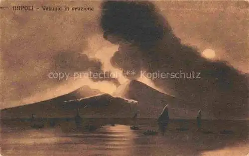 AK / Ansichtskarte  NAPOLI Neapel Naples IT Vesuvio in eruzione Kuenstlerkarte