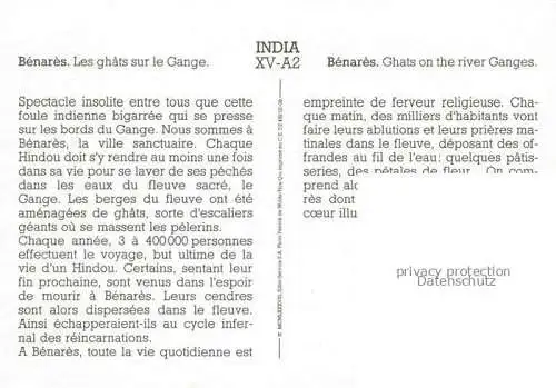 AK / Ansichtskarte  Benares Varanasi Ghats Uttar Pradesh India Ghats on the river Ganges