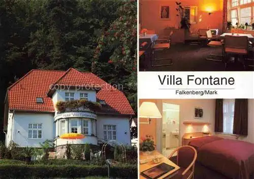 AK / Ansichtskarte  Falkenberg Mark Brandenburg Hotel Villa Fontane Gastraum Fremdenzimmer