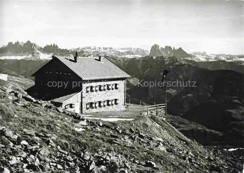 AK / Ansichtskarte  Brixen Bressanone Suedtirol IT Rifugio Lago Rodella Alpenverein Suedtirol Berghaus Alpenpanorama Dolomiten