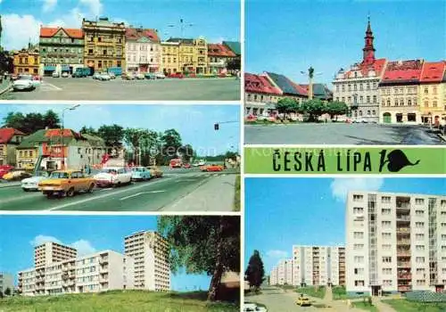 AK / Ansichtskarte  Ceska Lipa Boehmisch Leipa CZ Teilansichten Stadtzentrum Hochhaeuser Wohnsiedlung