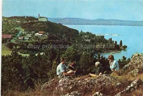 AK / Ansichtskarte  Tihany HU Panorama Blick auf den Plattensee