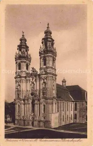 AK / Ansichtskarte  Gruessau Krzeszow Niederschlesien PL Klosterkirche 18. Jhdt. Kupfertiefdruck