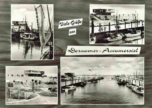 AK / Ansichtskarte  Dornumer Accumersiel Cafe Restaurant Strandhalle Hafenpartien