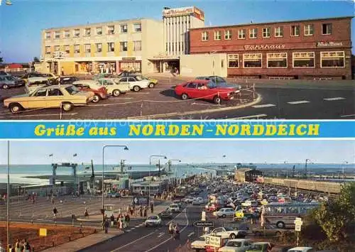 AK / Ansichtskarte  Norden  Norddeich Nordseebad Faehr und Schiffsanlegeplatz Hotel Faehrhaus