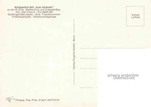 AK / Ansichtskarte  Weissenburg  Bayern Waldgasthof Zum Gelaender