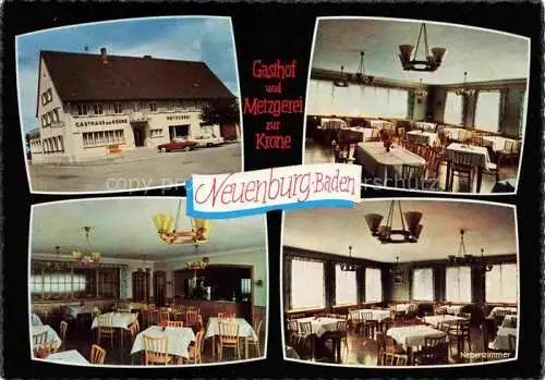 AK / Ansichtskarte  Neuenburg  Rhein Gasthof Metzgerei Zur Krone Gastraeume
