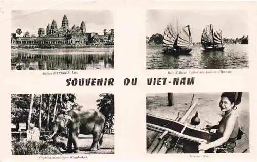 AK / Ansichtskarte  Asien Asia Viet Nam Halles Centrales Elefant Ruines d Angkor Tisseuse Moi