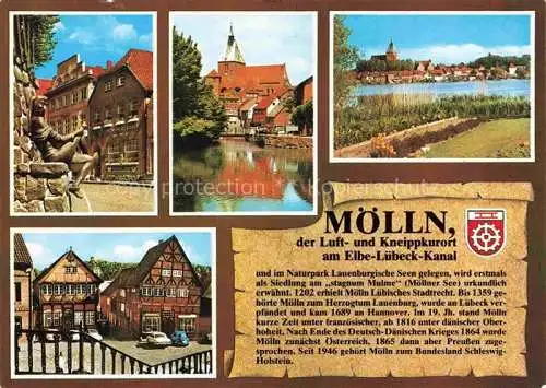 AK / Ansichtskarte  Chronik-AK Moelln Elbe Luebeck Kanal