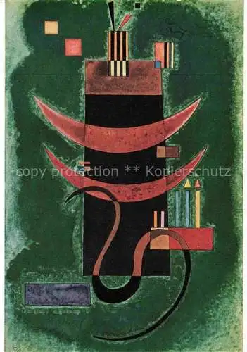 AK / Ansichtskarte  Kandinsky Wassily Kuenstlerkarte Rotes Segment 