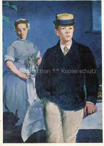 AK / Ansichtskarte  Manet Edouard Kuenstlerkarte Fruehstueck in Atelier 