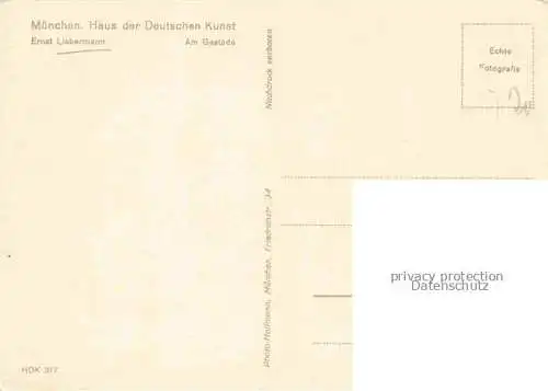 AK / Ansichtskarte  Verlag HDK Haus der Deutschen Kunst Nr. Nr. 317 Ernst Liebermann Am Gestade