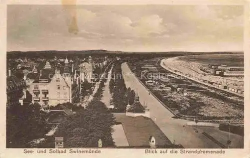 AK / Ansichtskarte  Swinemuende SWINOUJSCIE PL Panorama Blick auf die Strandpromenade