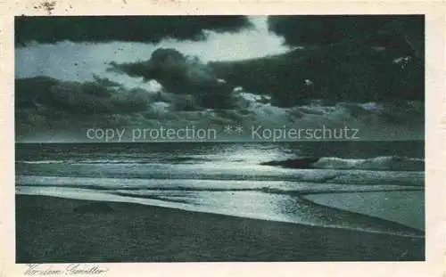 AK / Ansichtskarte  GROssMoeLLEN GROss-MoeLLEN Ostseebad Pommern Mielno PL Partie am Strand vor dem Gewitter