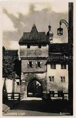 AK / Ansichtskarte  Landsberg Lech Bayern Baeckertor Altstadt