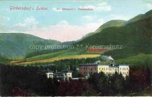 AK / Ansichtskarte  Goerbersdorf  Sokolowsko Schlesien PL Teilansicht mit Dr. Roempler's Sanatorium