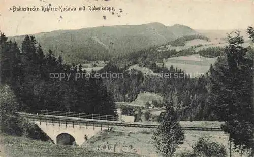 AK / Ansichtskarte  Reinerz Bad Niederschlesien Duszniki-Zdroj PL Panorama Bahnstrecke Reinerz Kudowa mit Rabenkoppe