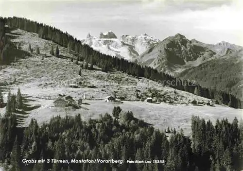 AK / Ansichtskarte  Grabs Tschagguns Vorarlberg AT mit 3 Tuermen