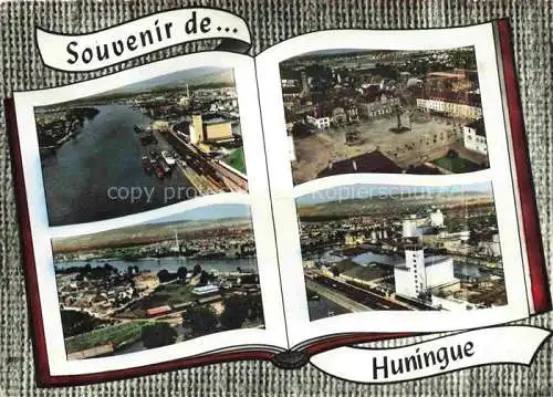 AK / Ansichtskarte  Huningue Hueningen Mulhouse 68 Haut-Rhin Le Rhin aux trois Frontieres La place Abbafucci Le Port