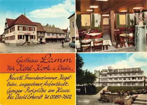 AK / Ansichtskarte  Kork Kehl Gasthaus Lamm Gaststube Eppiklinik