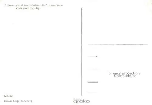 AK / Ansichtskarte  Kiruna Sweden Fliegeraufnahme