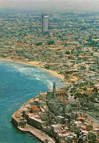 AK / Ansichtskarte  Tel-Aviv-Jaffa Israel seen from ancient Jaffa at the Centre Shalom Mayer Tower