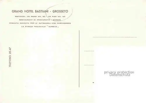 AK / Ansichtskarte  Grosseto Toscana IT Grand Hotel Bastiani