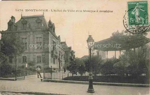 AK / Ansichtskarte  Montrouge 92 Hauts-de-Seine Hotel de Vile et le kiosque a musique
