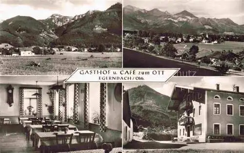 AK / Ansichtskarte  Egerndach Staudach-Egerndach Gasthof Cafe zum Ott Gastraum Panorama