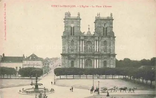 AK / Ansichtskarte  Vitry-le-Francois 51 Marne Eglise La Place d'Armes