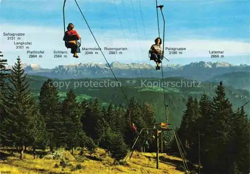 AK / Ansichtskarte  Sessellift Chairlift Telesiege Dolomiti Vigiljoch Lana Meran