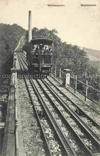 AK / Ansichtskarte  Zahnradbahn Standseilbahn Furniculaire Rack Railway-- Nerobergbahn Wiesbaden