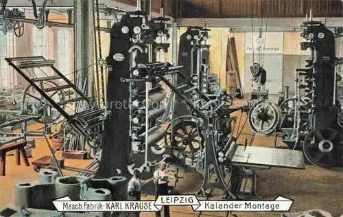 AK / Ansichtskarte  Buchdruck Karl Krause Leipzig Masch Fabrik Kalander Montage