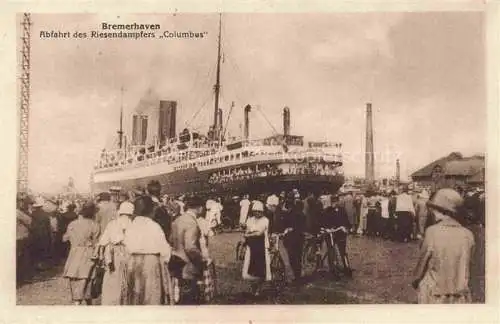 AK / Ansichtskarte  Dampfer Oceanliner Bremerhaven Columbus