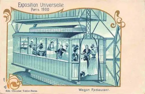 AK / Ansichtskarte  Exposition Universelle Paris 1900 Wagon Restourant 