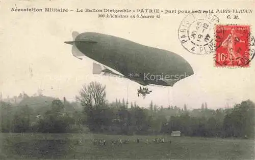 AK / Ansichtskarte  Zeppelin-- Aerostation Militaive Drigeable Patrie Paris Verdun