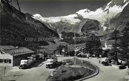 AK / Ansichtskarte  Postbus Postauto Omnibus Saas Fee Allalinhorn Alphubel